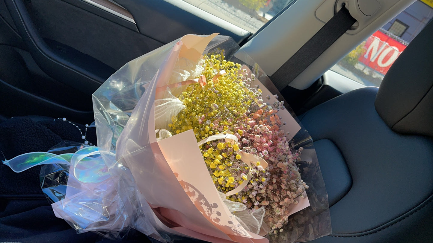 Colorful BabyBreath Bouquet