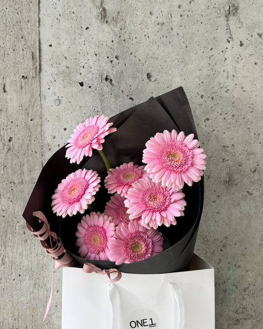 Ribbon Gerbera Bouquet